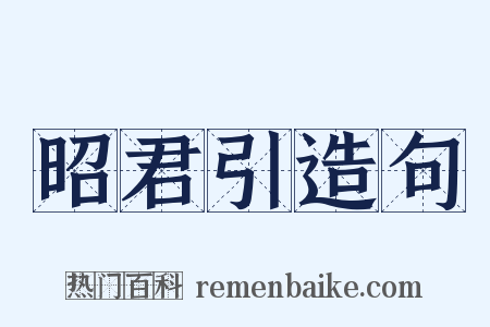 昭君引造句是什么意思的图片